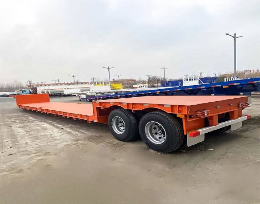 Low Bed Trailer Truck 2 Axle Steel